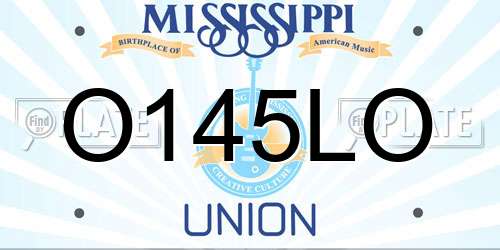 O145LO Mississippi License Plate