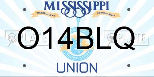 O14BLQ Mississippi License Plate
