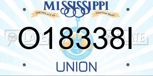 O18338I Mississippi License Plate