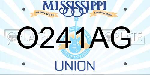 O241AG Mississippi License Plate