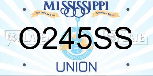 O245SS Mississippi License Plate