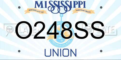 O248SS Mississippi License Plate