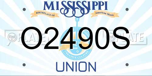 O2490S Mississippi License Plate