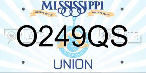 O249QS Mississippi License Plate
