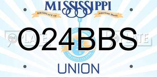 O24BBS Mississippi License Plate