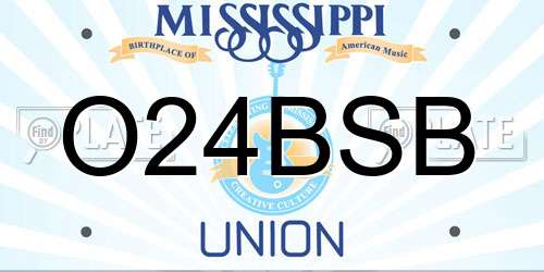 O24BSB Mississippi License Plate