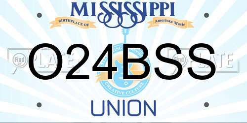 O24BSS Mississippi License Plate