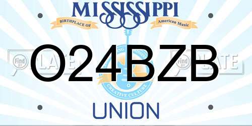 O24BZB Mississippi License Plate