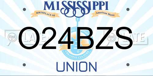 O24BZS Mississippi License Plate