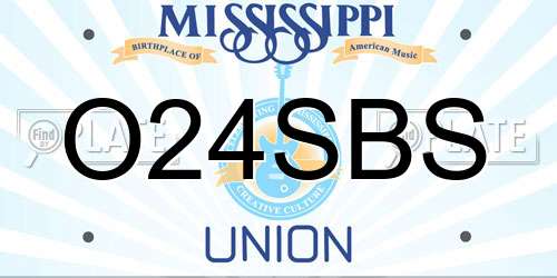 O24SBS Mississippi License Plate
