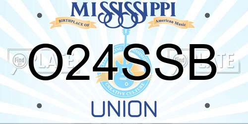 O24SSB Mississippi License Plate