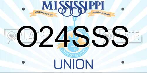 O24SSS Mississippi License Plate
