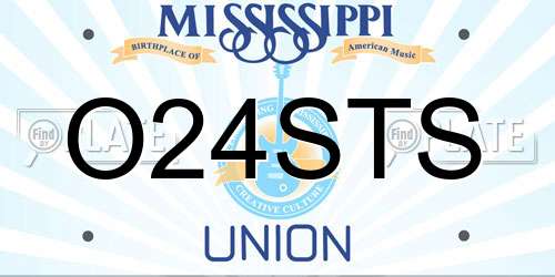 O24STS Mississippi License Plate