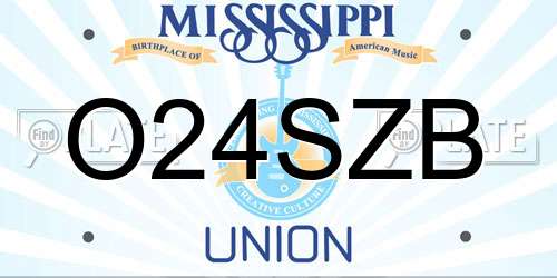 O24SZB Mississippi License Plate