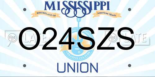 O24SZS Mississippi License Plate