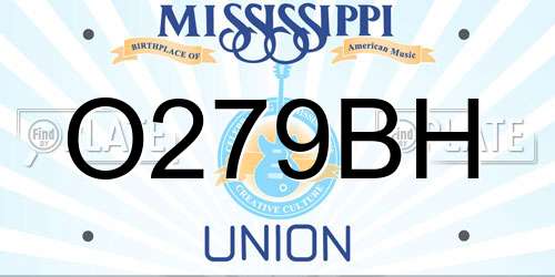 O279BH Mississippi License Plate