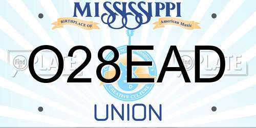 O28EAD Mississippi License Plate