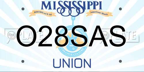 O28SAS Mississippi License Plate