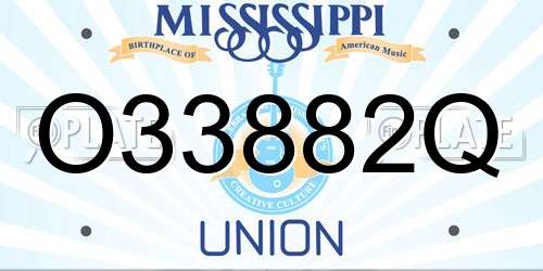 O33882Q Mississippi License Plate