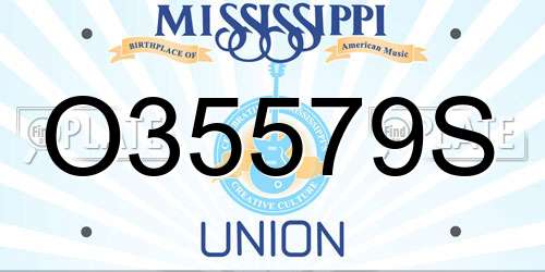 O35579S Mississippi License Plate