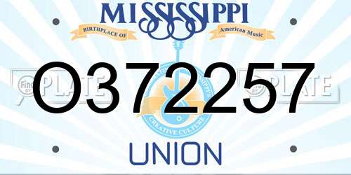 O372257 Mississippi License Plate