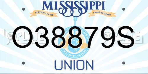 O38879S Mississippi License Plate