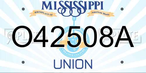 O42508A Mississippi License Plate