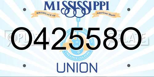 O42558O Mississippi License Plate