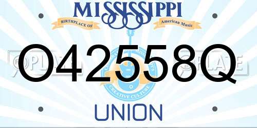 O42558Q Mississippi License Plate