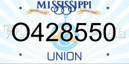 O428550 Mississippi License Plate