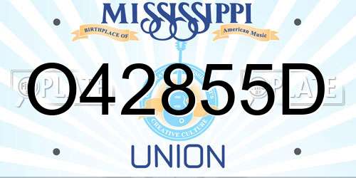 O42855D Mississippi License Plate