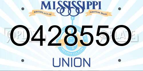 O42855O Mississippi License Plate