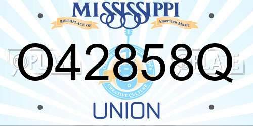 O42858Q Mississippi License Plate