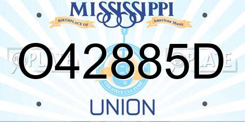 O42885D Mississippi License Plate