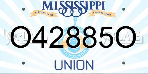 O42885O Mississippi License Plate