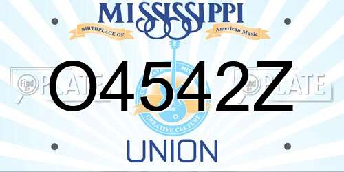 O4542Z Mississippi License Plate