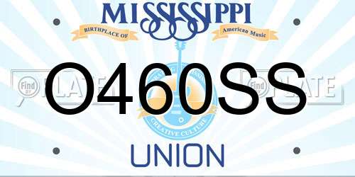 O460SS Mississippi License Plate
