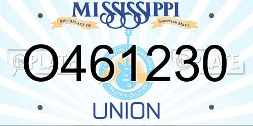 O461230 Mississippi License Plate