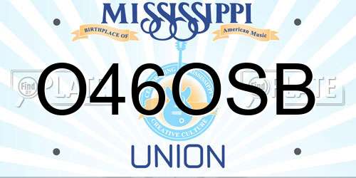 O46OSB Mississippi License Plate