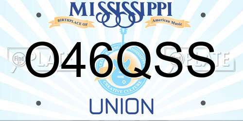 O46QSS Mississippi License Plate
