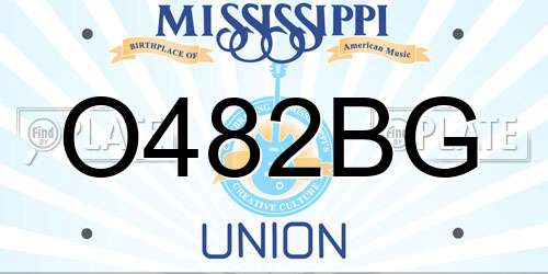 O482BG Mississippi License Plate