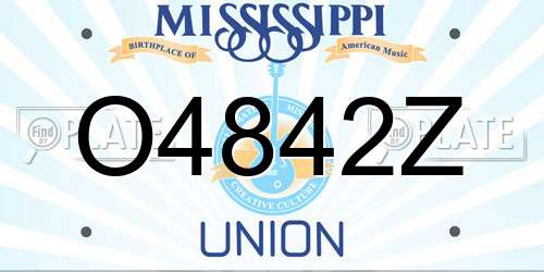 O4842Z Mississippi License Plate