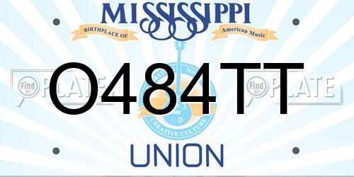 O484TT Mississippi License Plate