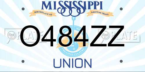 O484ZZ Mississippi License Plate