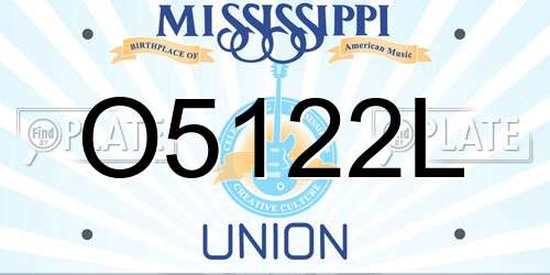 O5122L Mississippi License Plate