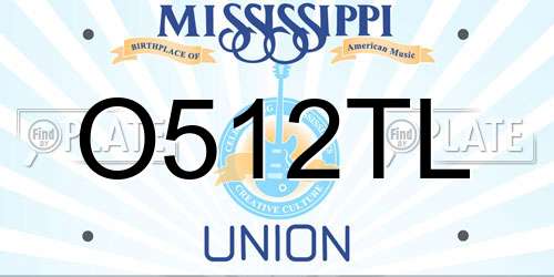 O512TL Mississippi License Plate