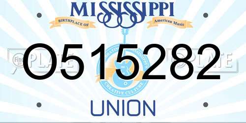 O515282 Mississippi License Plate