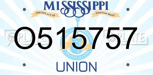 O515757 Mississippi License Plate