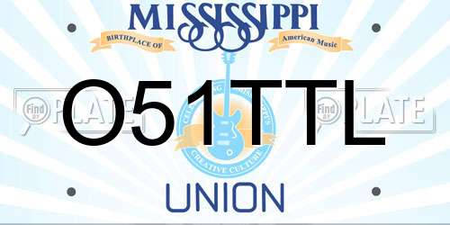O51TTL Mississippi License Plate