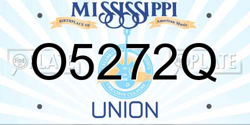 O5272Q Mississippi License Plate